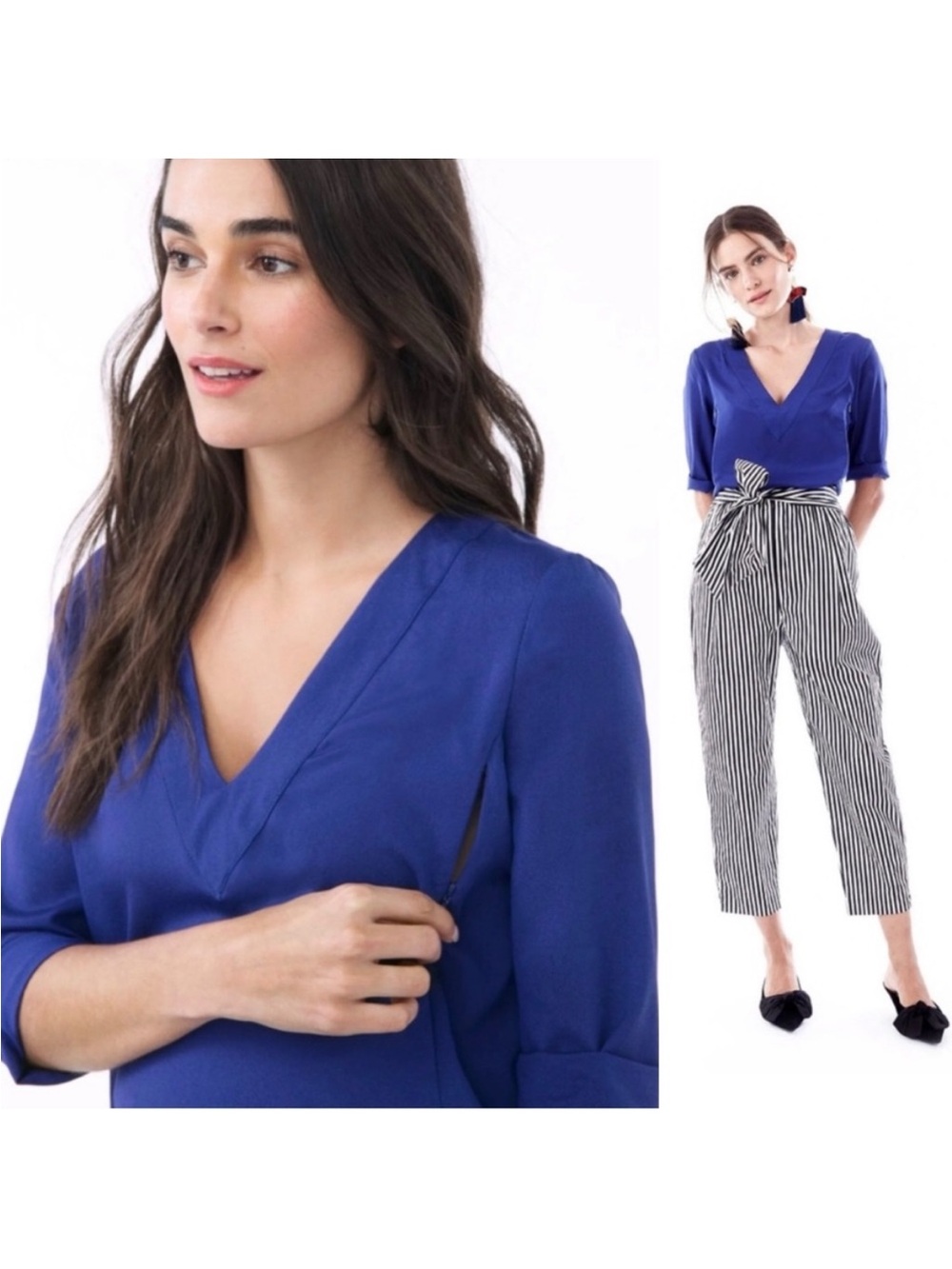 NWT Loyal Hana Royal Blue Nursing Blouse